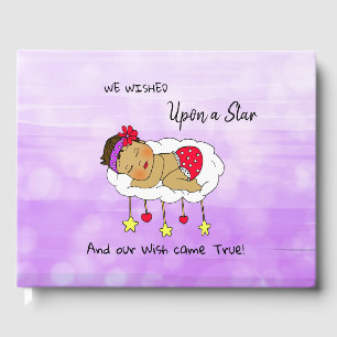We Wished Upon a Star Girl's Baby Shower Ethnic Guest Book