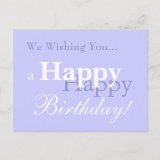 We Wishing You... a Happy Birthday! Postcard