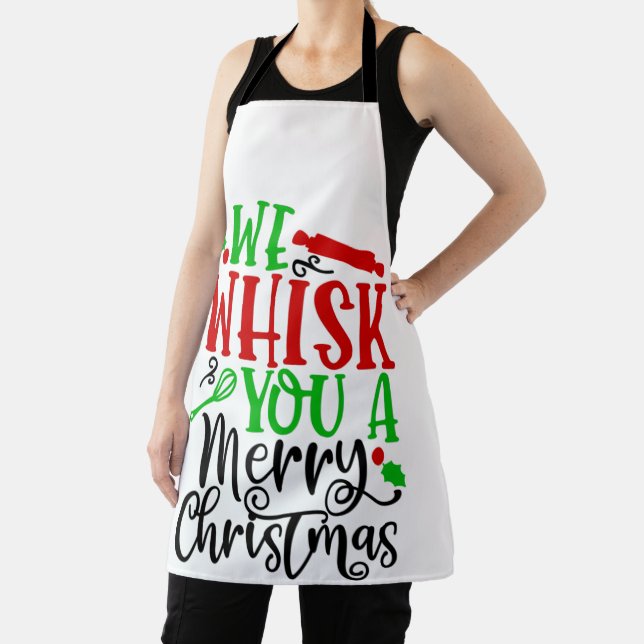 We Wisk You A Merry Christmas  Apron (Insitu)