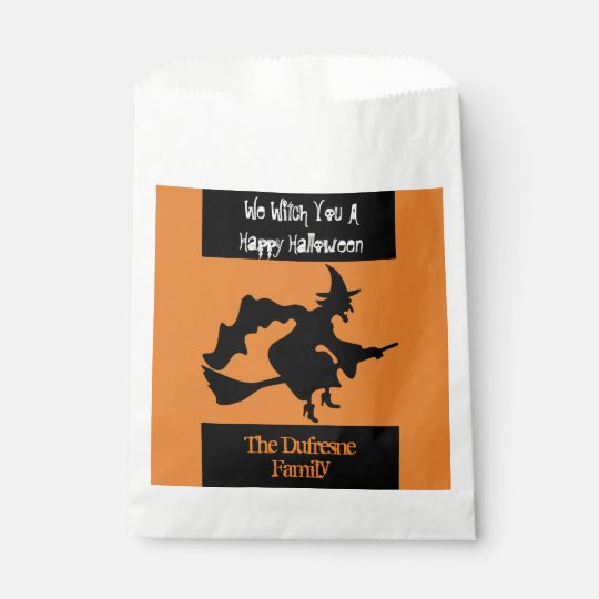 "We Witch You A Happy Halloween" Treat Favour Bags