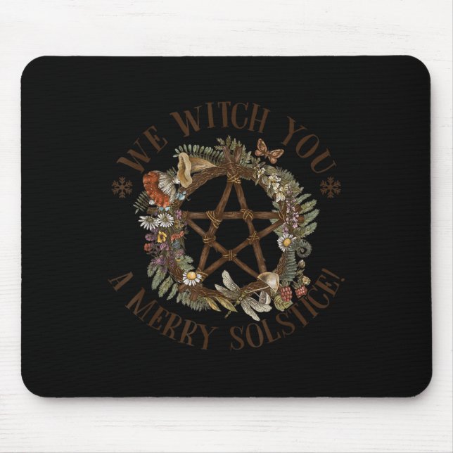 We Witch You A Merry Winter Solstice Yule Pagan Sa Mouse Mat (Front)