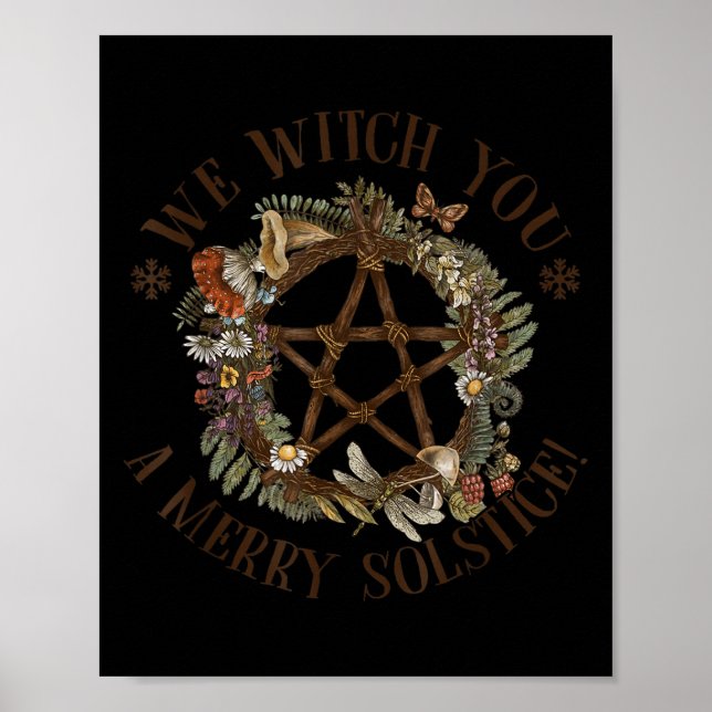 We Witch You A Merry Winter Solstice Yule Pagan Sa Poster (Front)