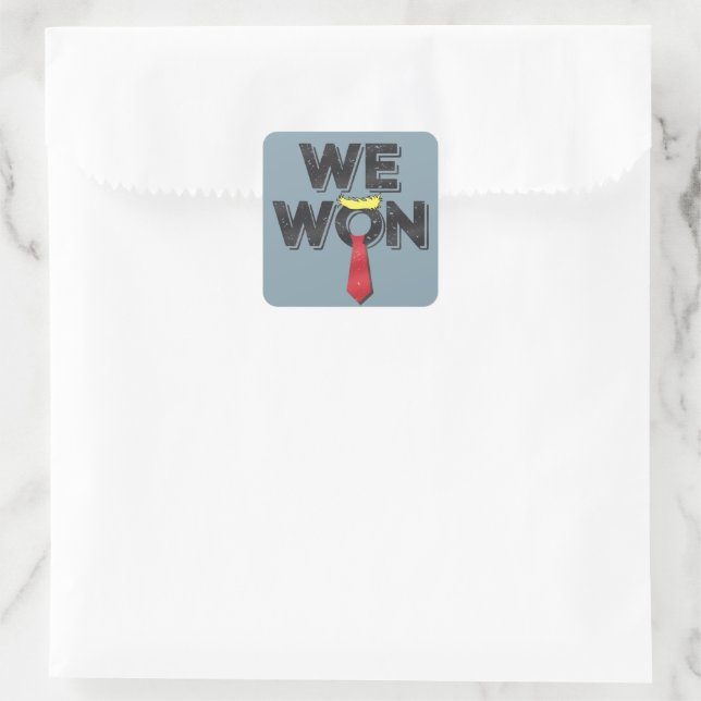 We Won Donald Trump 2024 Square Sticker (Bag)