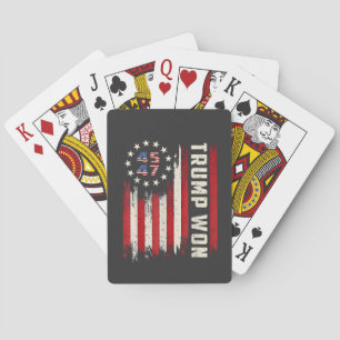 We Won TRUMP INAUGURATION American Flag  Playing Cards