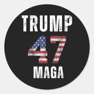 We Won Win Inauguration Day 2025 47th President Am Classic Round Sticker
