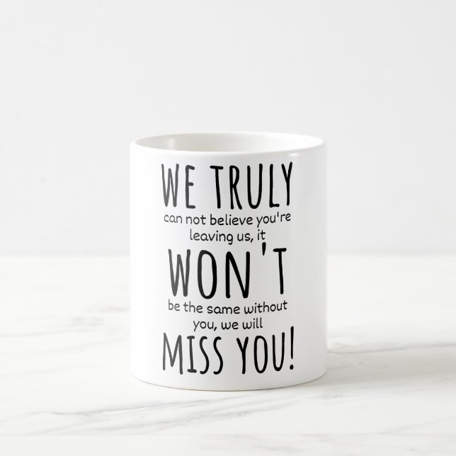we wont miss yoU Postcard Coffee Mug (Center)