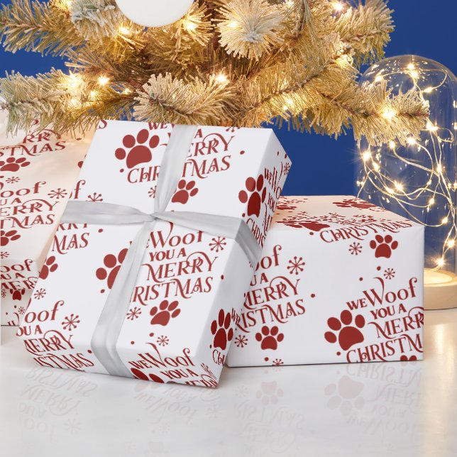 We Woof you a Merry Christmas Wrapping Paper (Holidays)