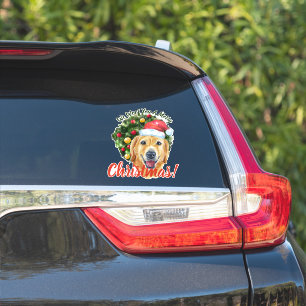We Woof You Merry Christmas Golden retriever 