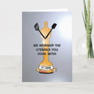 We Worship Utensils You Cook With! Thank You Card
