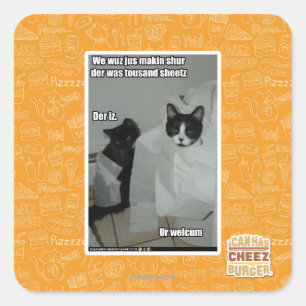 We wuz jus makin sur square sticker