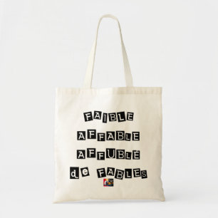 WEAK GRACIOUS RIGGED OUT OF FABLES - Word games Tote Bag