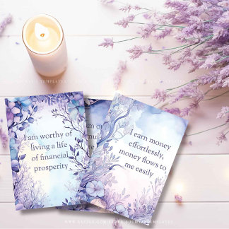 Wealth Affirmation Cards, Meditation Cards 3.5"x5"