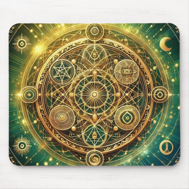 Wealth Flow Sigil Mouse Mat (Front)