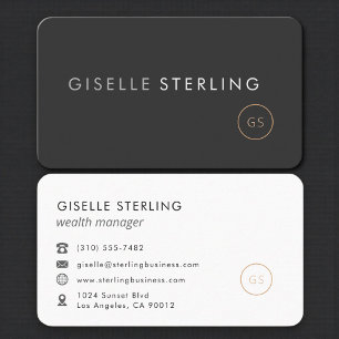 Wealth Manager Black Professional Business Card