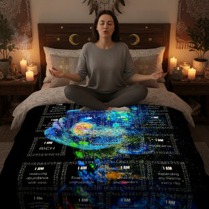 Wealth Money Manifestation Affirmations Fleece Blanket