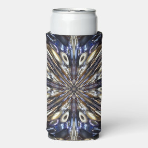 Wealth Of Seed Beading Abstract Pattern Seltzer Can Cooler