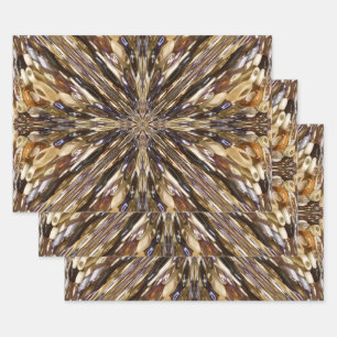 Wealth Of Seed Beads Abstract Pattern Wrapping Paper Sheet