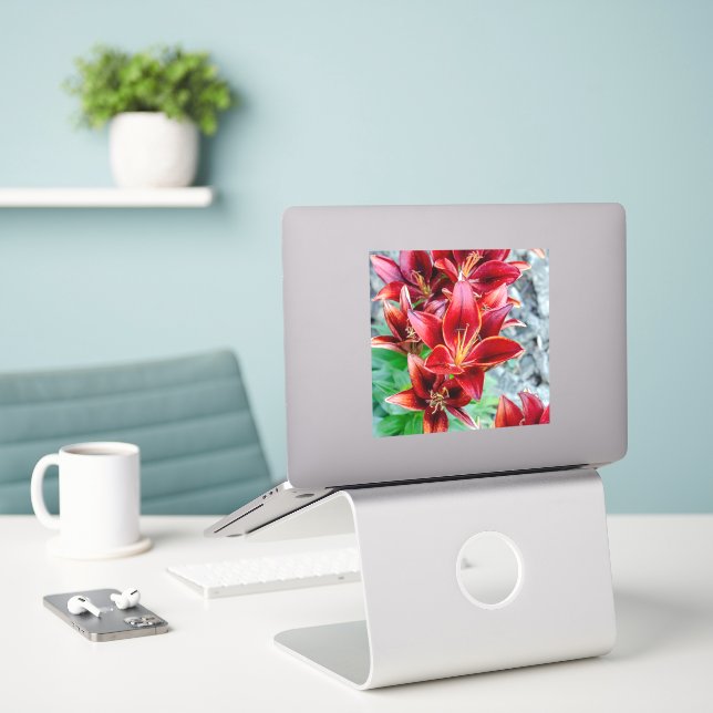 Wealth & Prosperity Lily – Floral (Laptop On Desk)