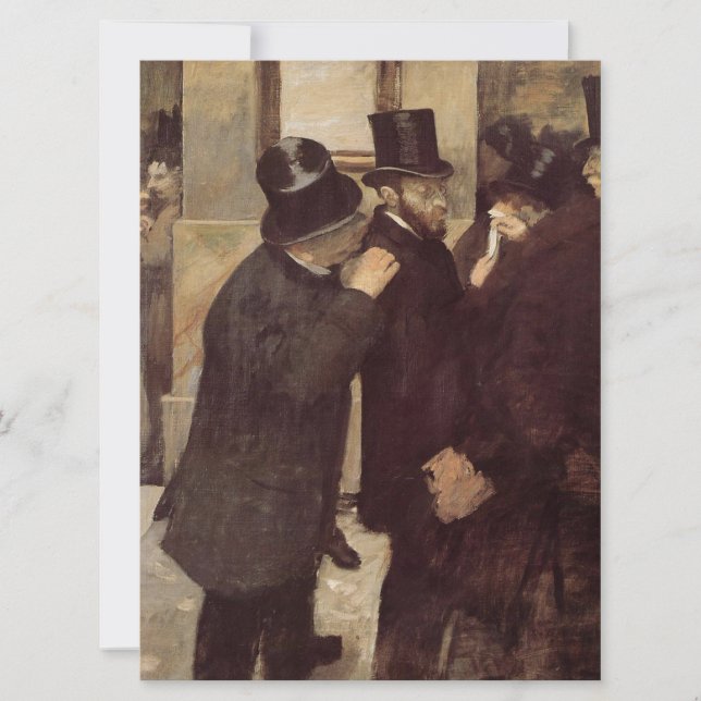 Wealthy Men at the Stock Exchange (by Edgar Degas) Card (Front)