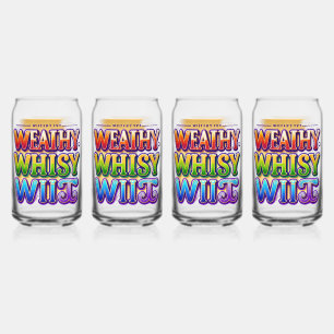Wealthy Whimsy Wit Can Glass