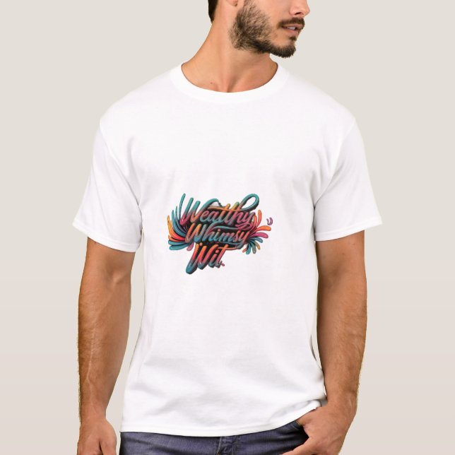 Wealthy Whimsy Wit Men's Basic T-Shirt (Front)