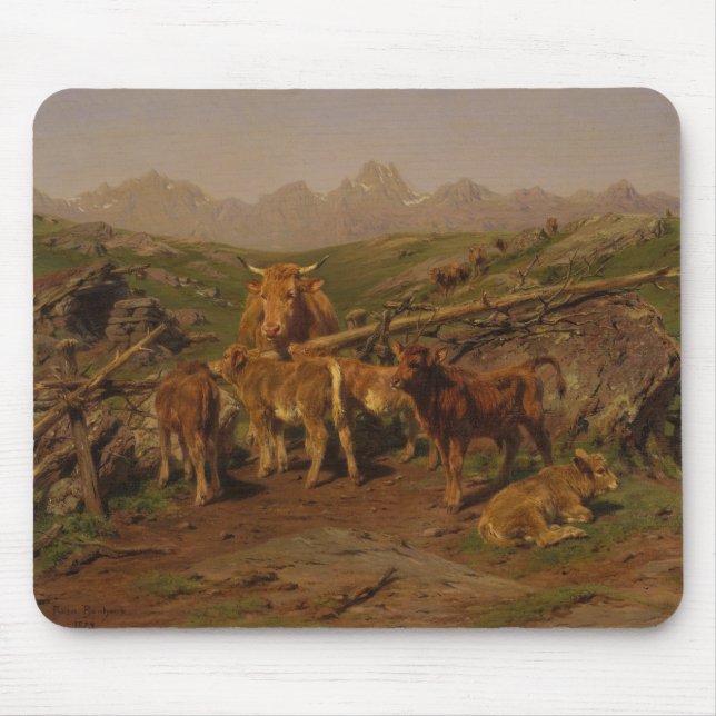Weaning the Calves (Cattle Farm) Mouse Mat (Front)