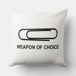Weapon Of Choice Paper Clip - Funny Paperclip Cushion