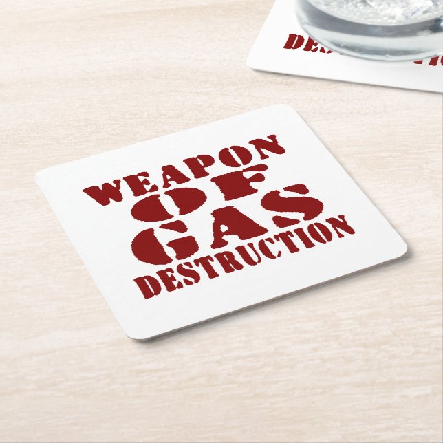 Weapon Of Gas Destruction Square Paper Coaster (Angled)