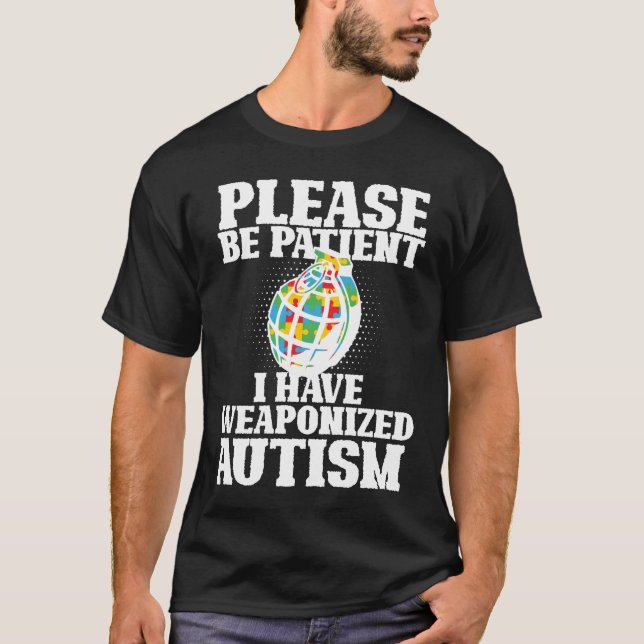 Weaponised Autism Awareness Autism Superhero T-Shirt (Front)