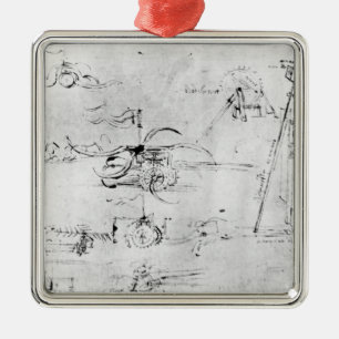 Weaponry designs, fol. 40v-a metal tree decoration