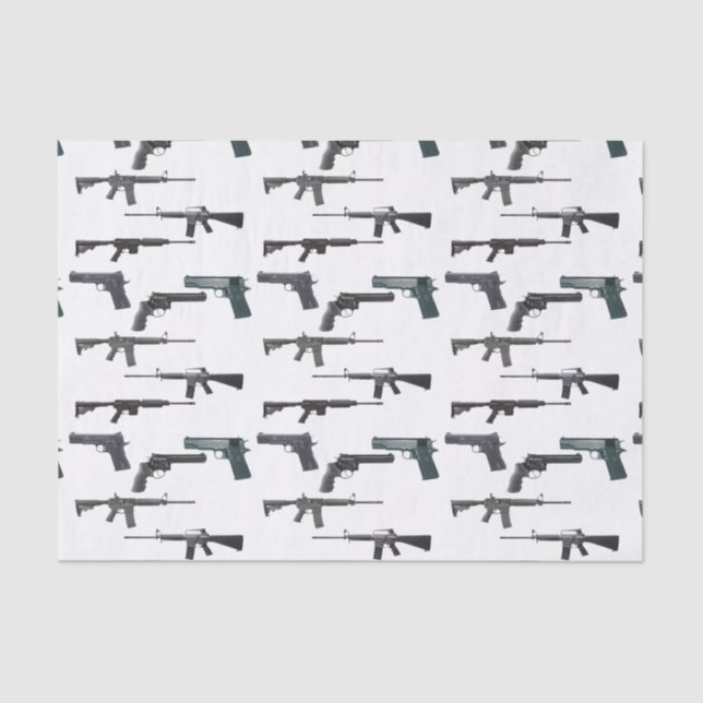 Weapons Collage Tissue Paper (Front)