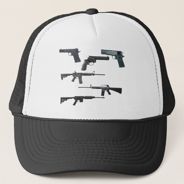 Weapons Collage Trucker Hat (Front)