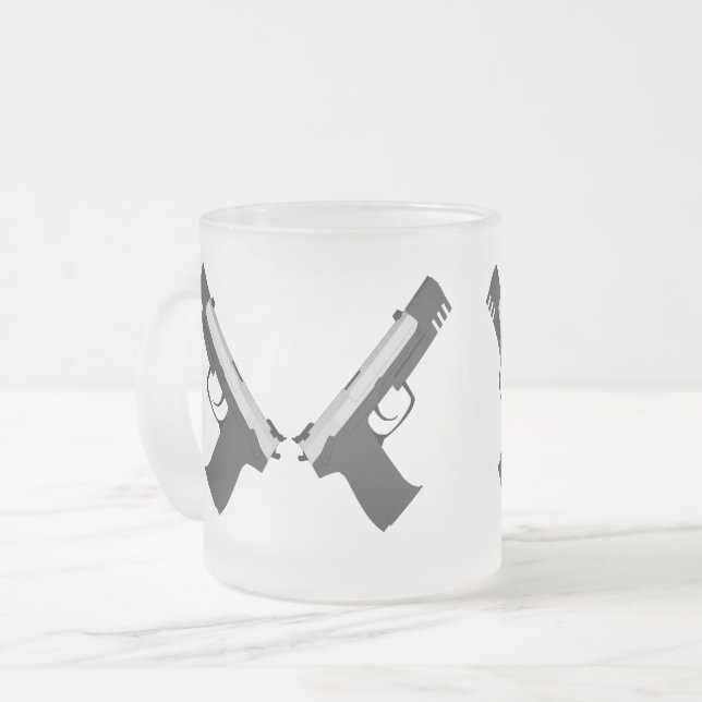 Weapons Frosted Glass Coffee Mug (Front Left)