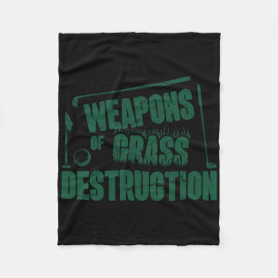 Weapons Of Gr Destruction Funny Golf Clubs Sarcast Fleece Blanket