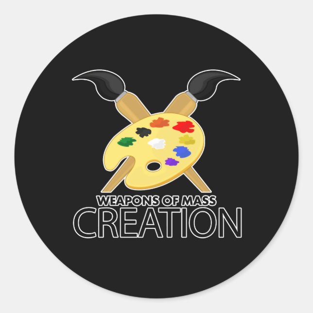 Weapons Of Mass Creation  Classic Round Sticker (Front)