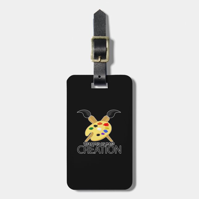 Weapons of mass creation luggage tag (Front Vertical)