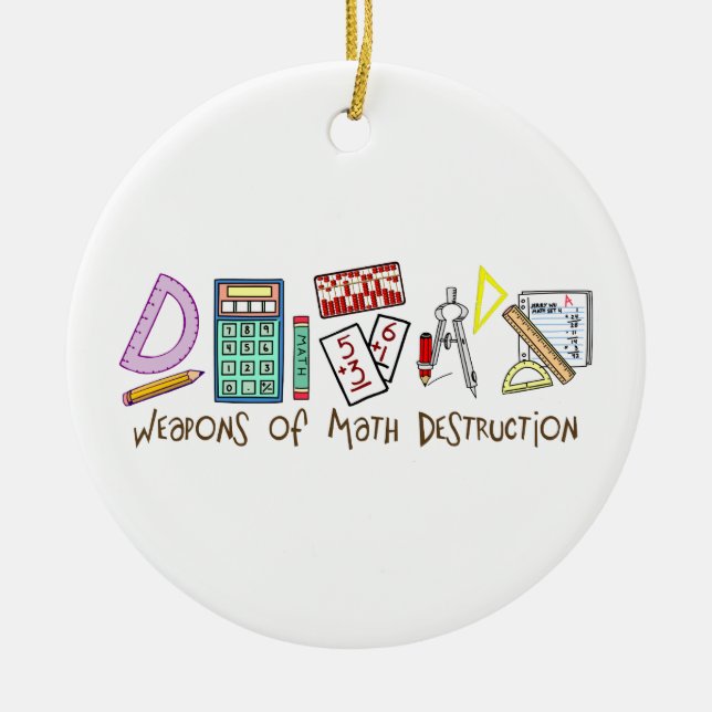 Weapons Of Math Destruction Ceramic Tree Decoration (Front)