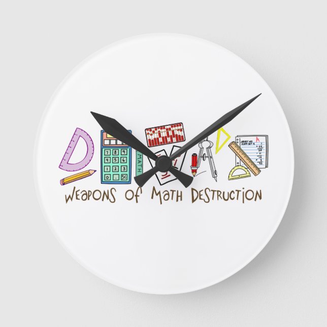Weapons Of Math Destruction Round Clock (Front)
