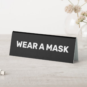 Wear a mask, black white elegant