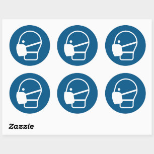 Wear a mask classic round sticker