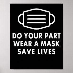 Wear a Mask Do Your Part Public Health PSA Poster