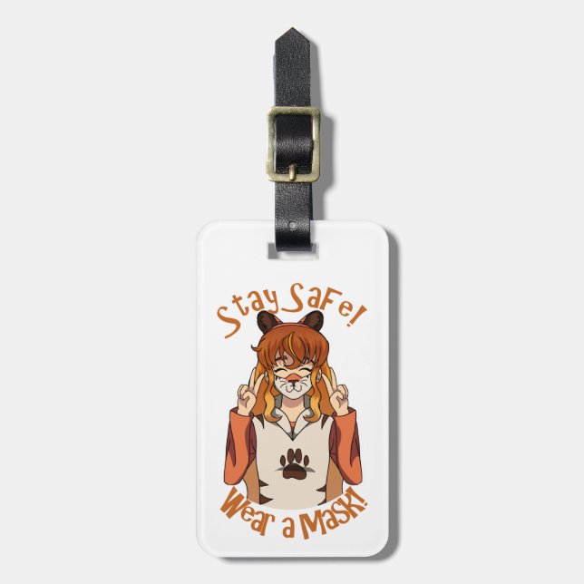 Wear a Mask! Luggage Tag (Front Vertical)