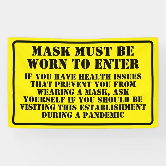 Wear A Mask Message Banner (Horizontal)