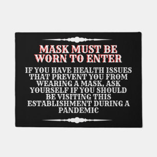 Wear A Mask Message Doormat