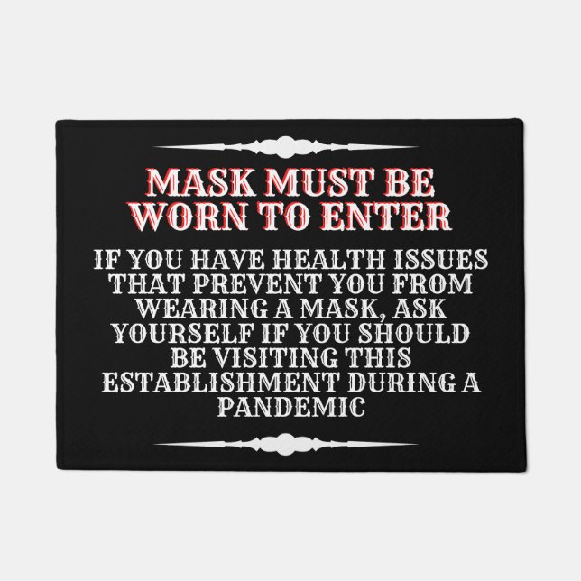 Wear A Mask Message Doormat (Front)