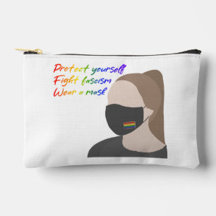 Wear a Mask Rainbow Style Accessory Pouch