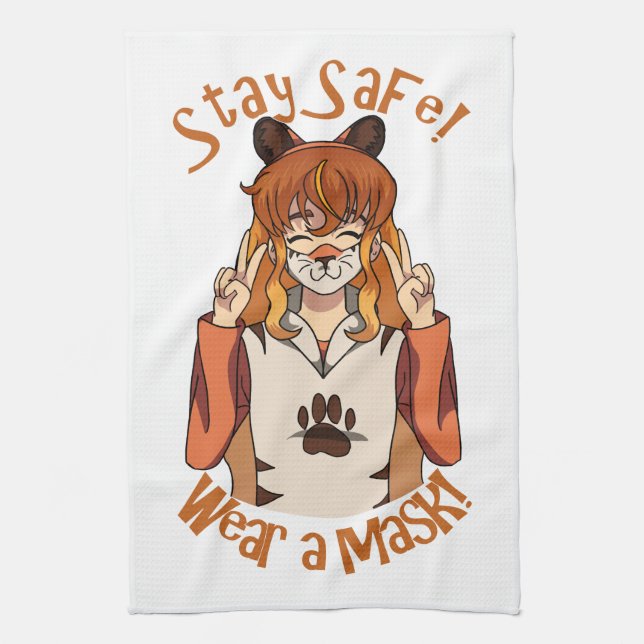Wear a Mask! Tea Towel (Vertical)