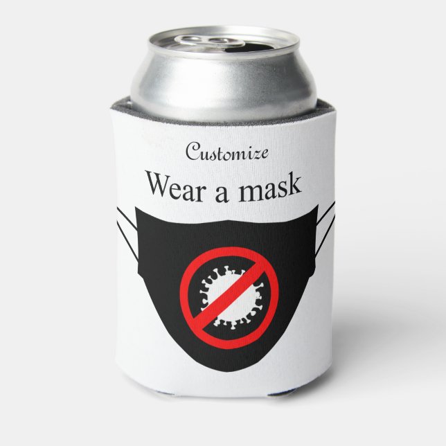 Wear a Mask Thunder_Cove Can Cooler (Can Back)