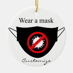 Wear a Mask Thunder_Cove Ceramic Tree Decoration