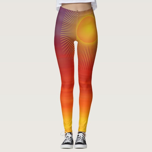 Wear A Sunset  Leggings (Front)
